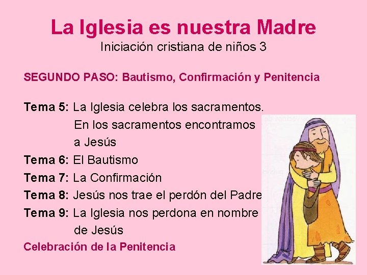 La Iglesia es nuestra Madre Iniciación cristiana de niños 3 SEGUNDO PASO: Bautismo, Confirmación