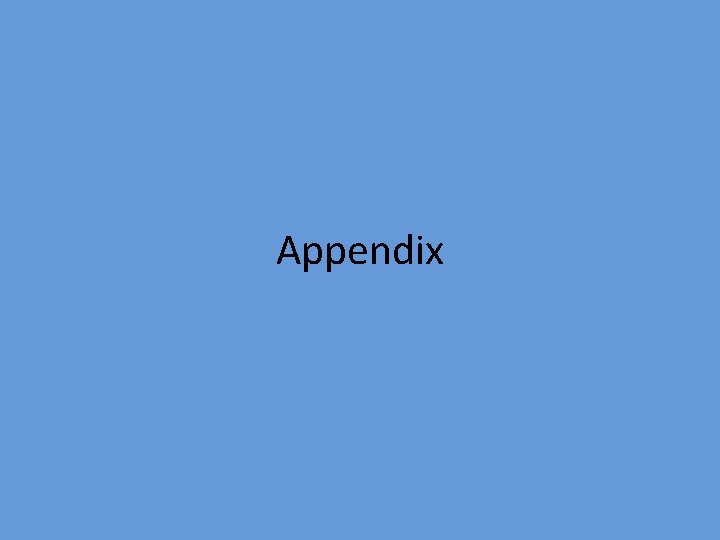 Appendix Appendix