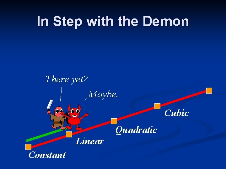In Step with the Demon There yet? Maybe. Cubic Quadratic Linear Constant In Step with the Demon There yet? Maybe. Cubic Quadratic Linear Constant