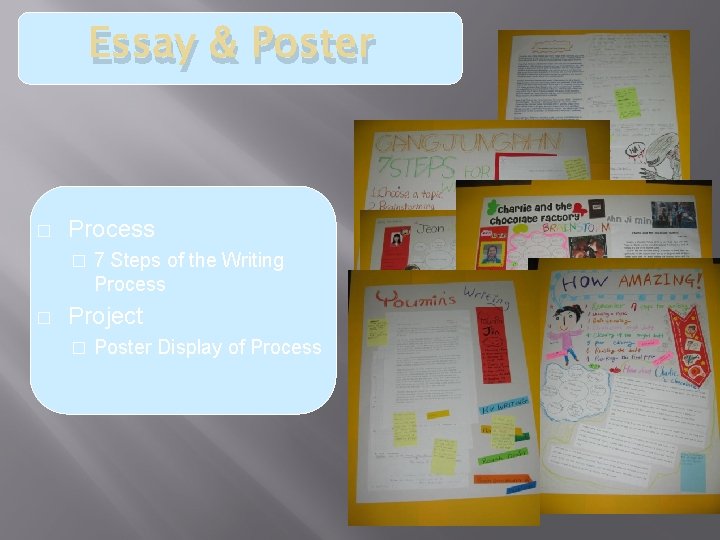 Essay & Poster � Process � � 7 Steps of the Writing Process Project