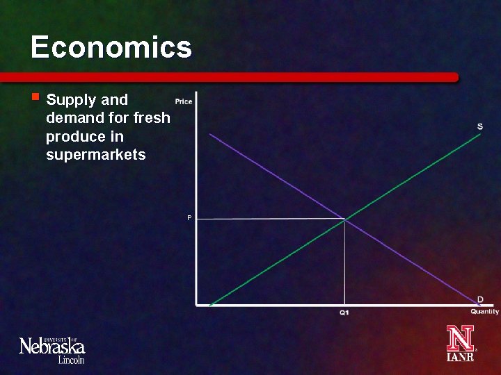 Economics § Supply and demand for fresh produce in supermarkets P 