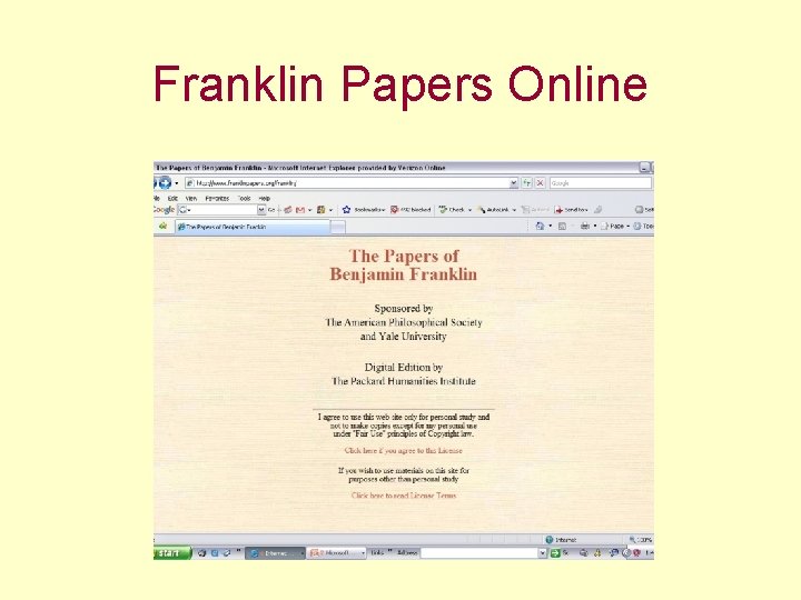 Franklin Papers Online 