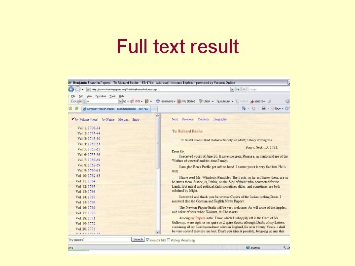 Full text result 
