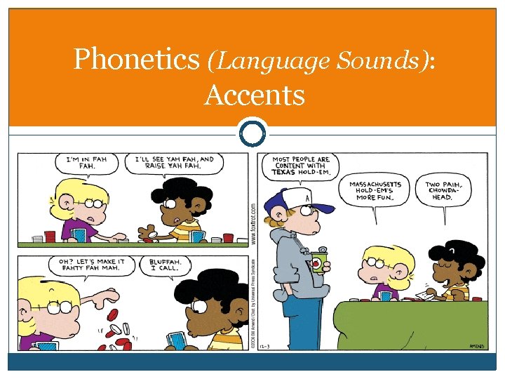 Phonetics (Language Sounds): Accents 