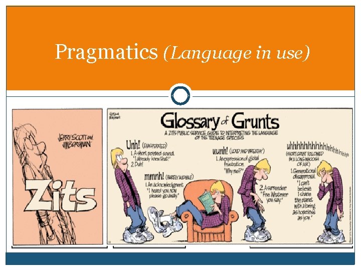 Pragmatics (Language in use) 