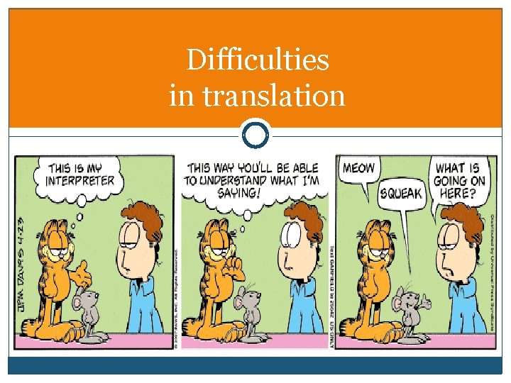 Difficulties in translation 