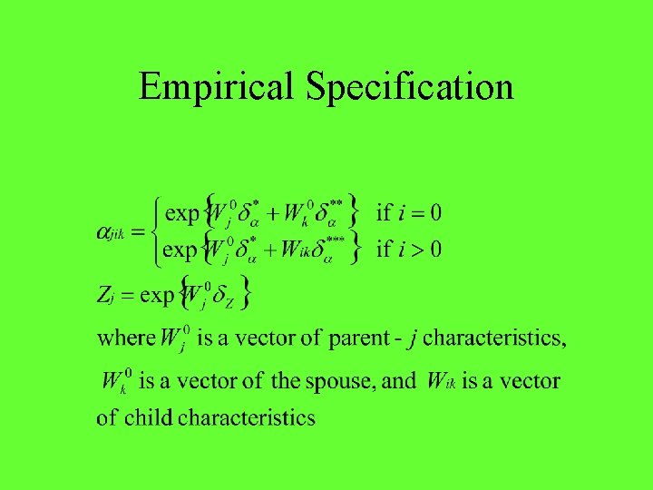 Empirical Specification 