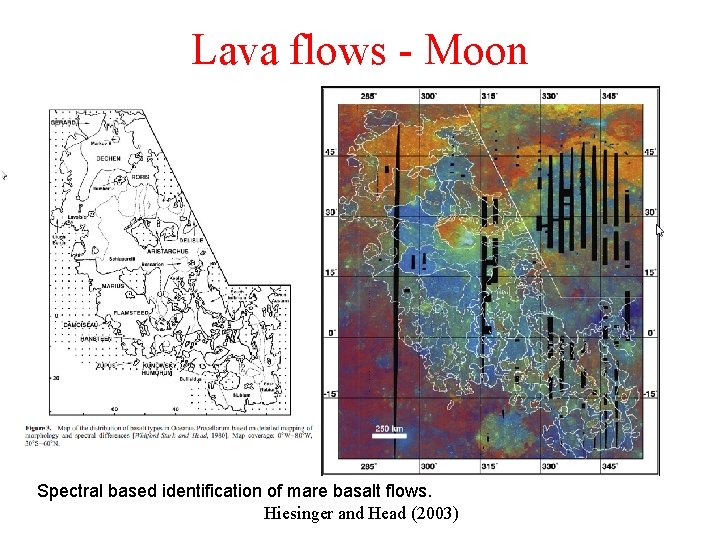 Lava flows - Moon Spectral based identification of mare basalt flows. Hiesinger and Head