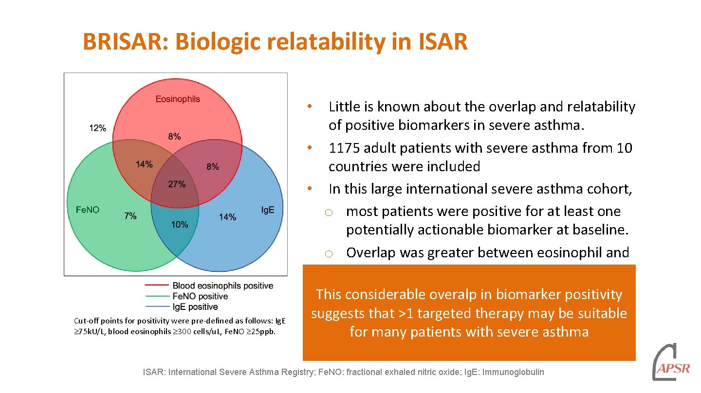 BRISAR: Biologic relatability in ISAR Little is known about the overlap and relatability of BRISAR: Biologic relatability in ISAR Little is known about the overlap and relatability of