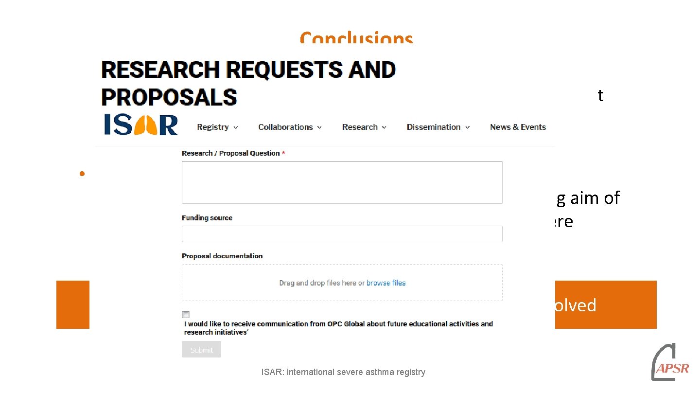 Conclusions • ISAR aims to offer a rich source of real-life data for scientific Conclusions • ISAR aims to offer a rich source of real-life data for scientific
