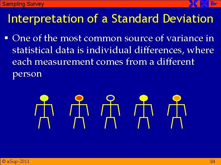 Sampling Survey Interpretation of a Standard Deviation § One of the most common source