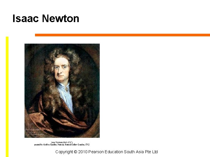 Isaac Newton Copyright © 2010 Pearson Education South Asia Pte Ltd 
