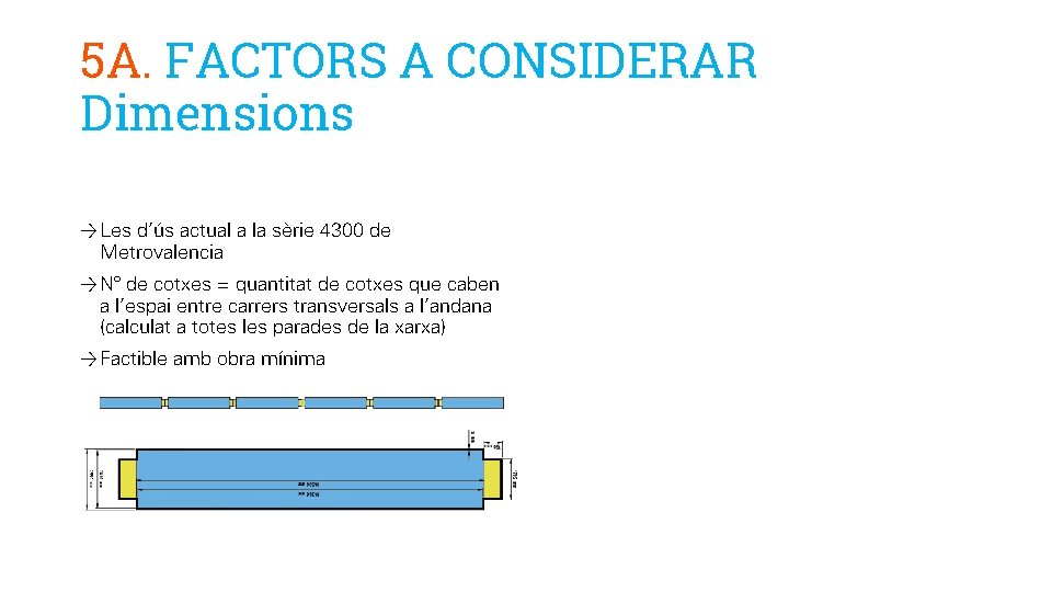 5 A. FACTORS A CONSIDERAR Dimensions → Les d’ús actual a la sèrie 4300