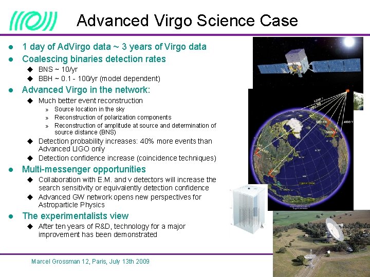 Advanced Virgo Science Case l l 1 day of Ad. Virgo data ~ 3