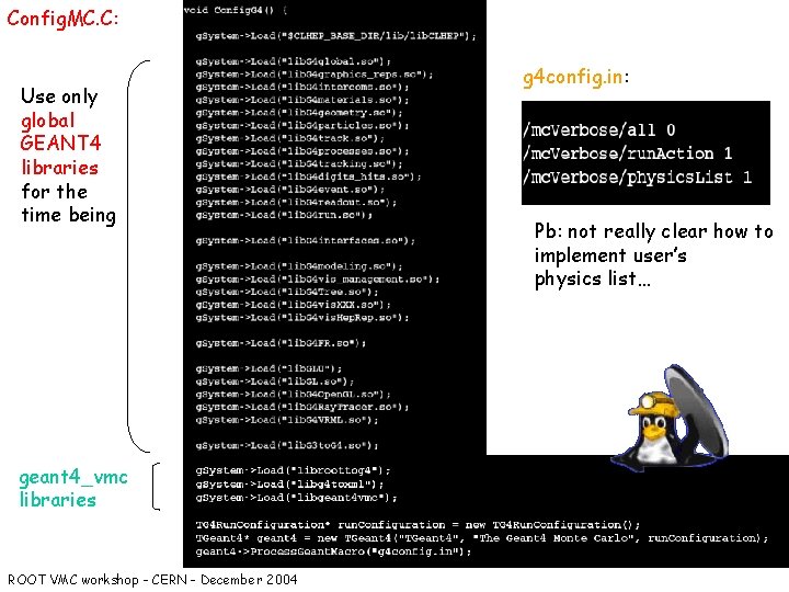 Config. MC. C: Use only global GEANT 4 libraries for the time being geant