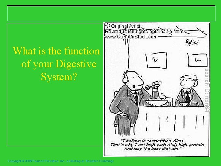 What is the function of your Digestive System? Copyright © 2006 Pearson Education, Inc.