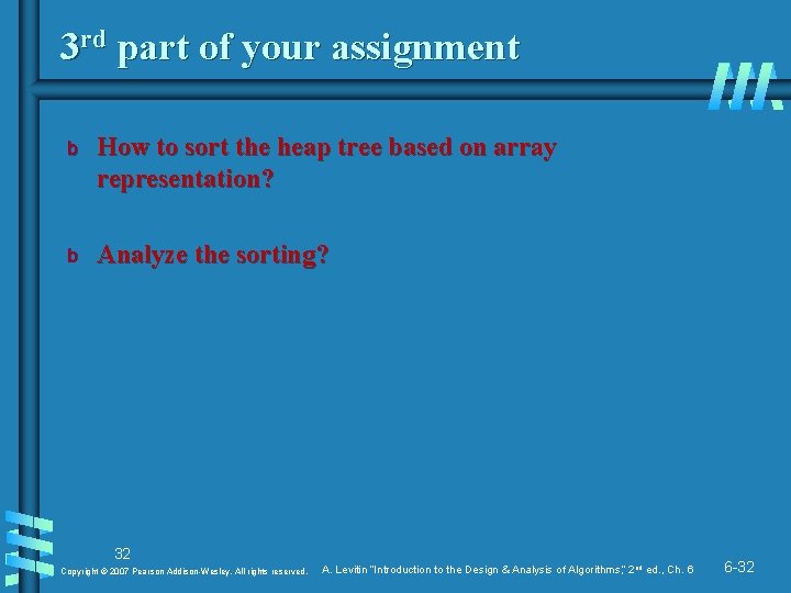 3 rd part of your assignment b How to sort the heap tree based