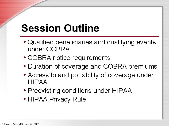 COBRA and HIPAA What Supervisors Need to Know