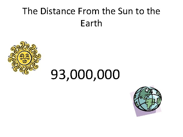 The Distance From the Sun to the Earth 93, 000 