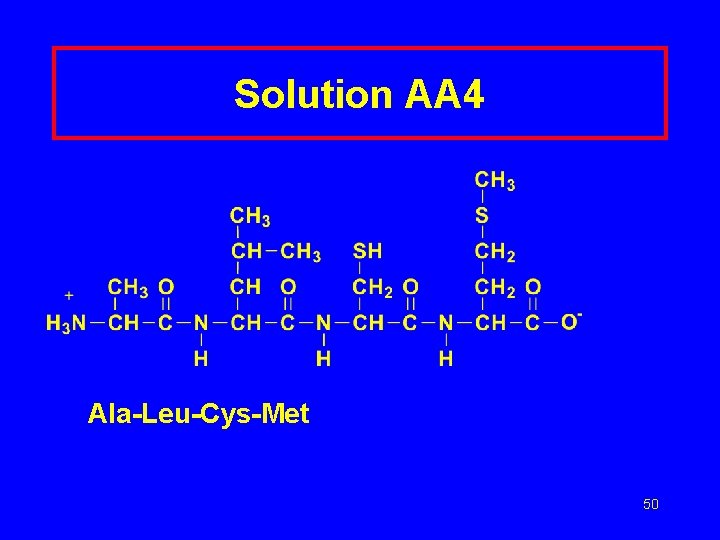 Solution AA 4 Ala-Leu-Cys-Met 50 