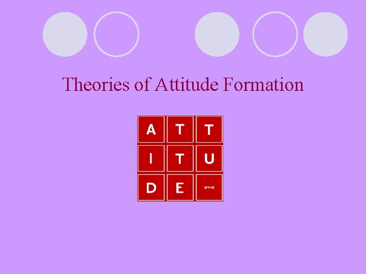 Theories of Attitude Formation 