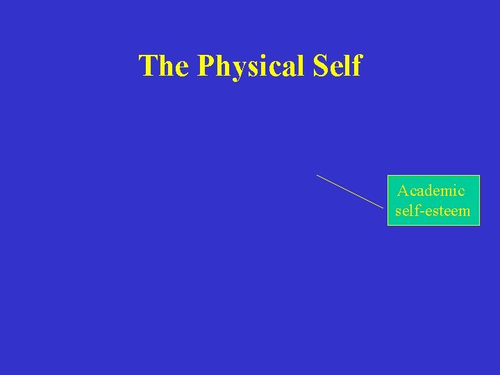 The Physical Self Academic self-esteem 