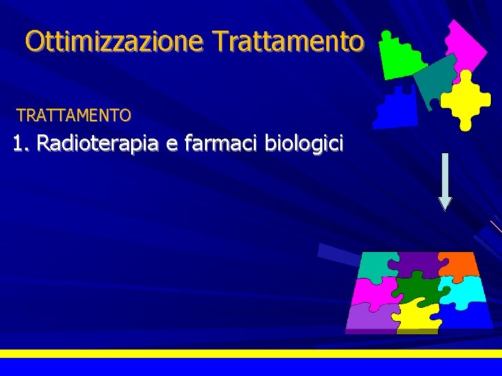 Ottimizzazione Trattamento TRATTAMENTO 1. Radioterapia e farmaci biologici 