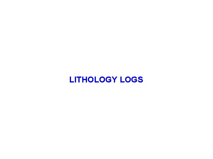 LITHOLOGY LOGS 