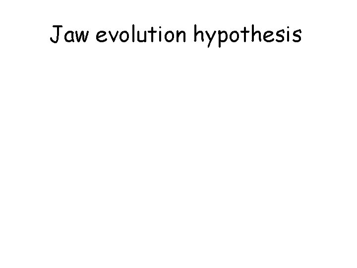 Jaw evolution hypothesis 