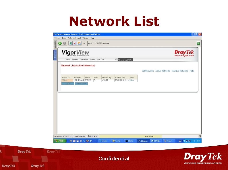 Network List Confidential 