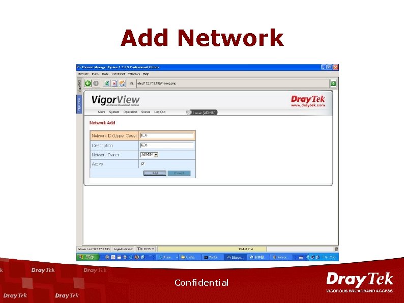 Add Network Confidential 