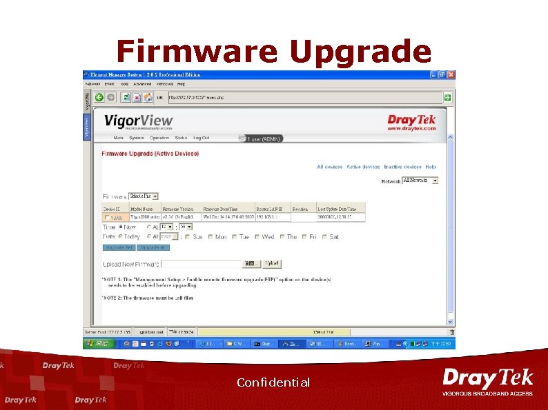 Firmware Upgrade Confidential 