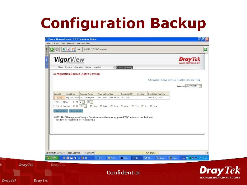 Configuration Backup Confidential 