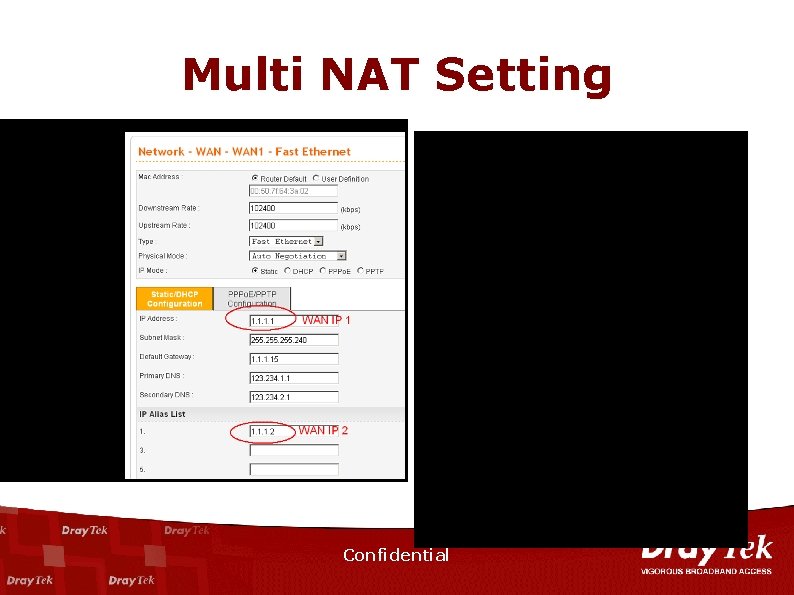 Multi NAT Setting Confidential 