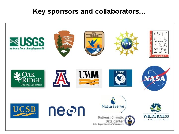 Key sponsors and collaborators… 