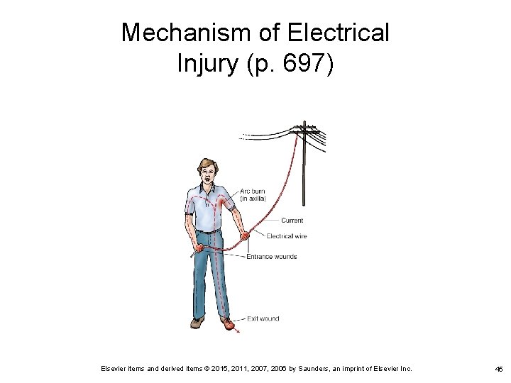 Mechanism of Electrical Injury (p. 697) Elsevier items and derived items © 2015, 2011,