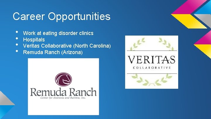 Career Opportunities • • Work at eating disorder clinics Hospitals Veritas Collaborative (North Carolina) Career Opportunities • • Work at eating disorder clinics Hospitals Veritas Collaborative (North Carolina)