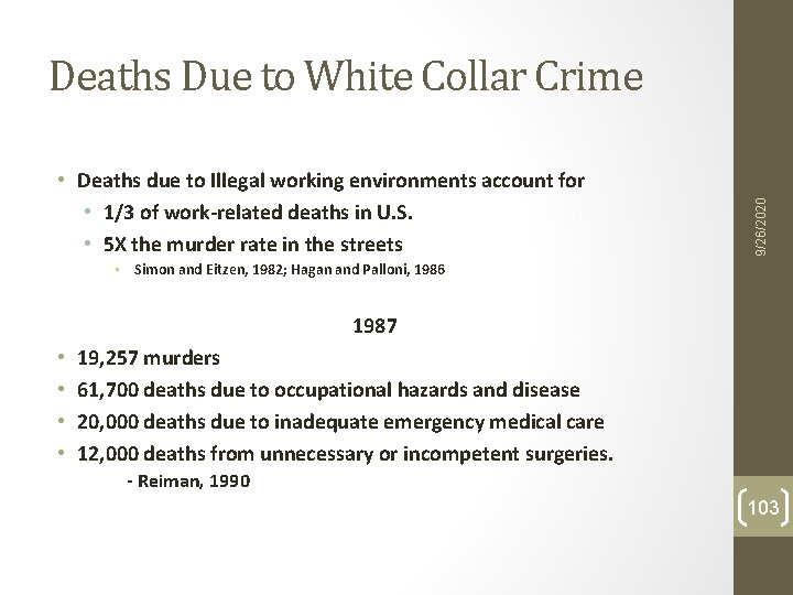 • Deaths due to Illegal working environments account for • 1/3 of work-related • Deaths due to Illegal working environments account for • 1/3 of work-related
