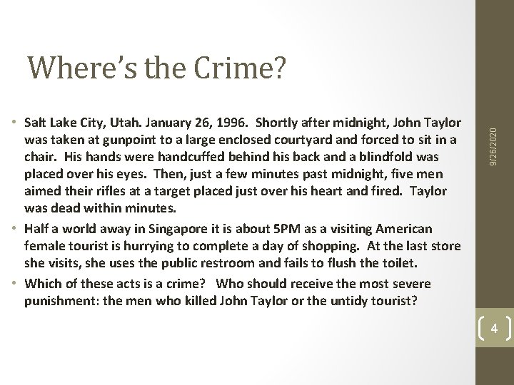 • Salt Lake City, Utah. January 26, 1996. Shortly after midnight, John Taylor • Salt Lake City, Utah. January 26, 1996. Shortly after midnight, John Taylor