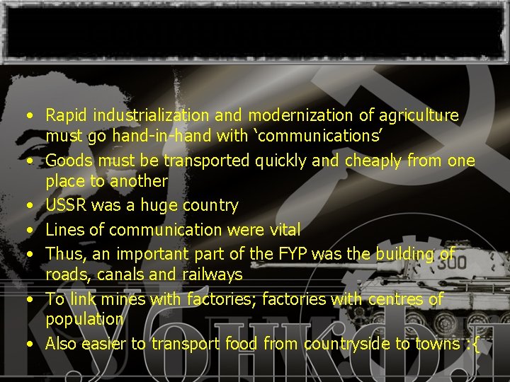 COMMUNICATIONS • Rapid industrialization and modernization of agriculture must go hand-in-hand with ‘communications’ •