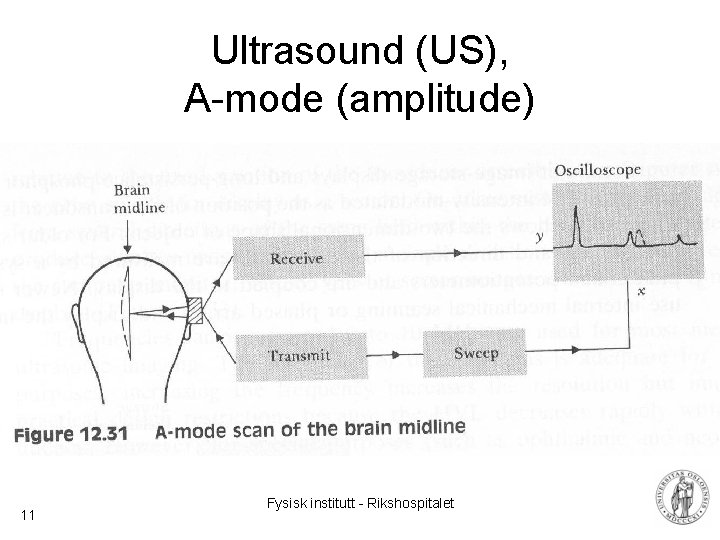 Ultrasound (US), A-mode (amplitude) 11 Fysisk institutt - Rikshospitalet 