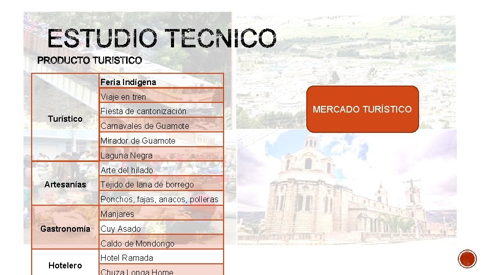 Feria Indígena Viaje en tren Turístico Fiesta de cantonización Carnavales de Guamote Mirador de