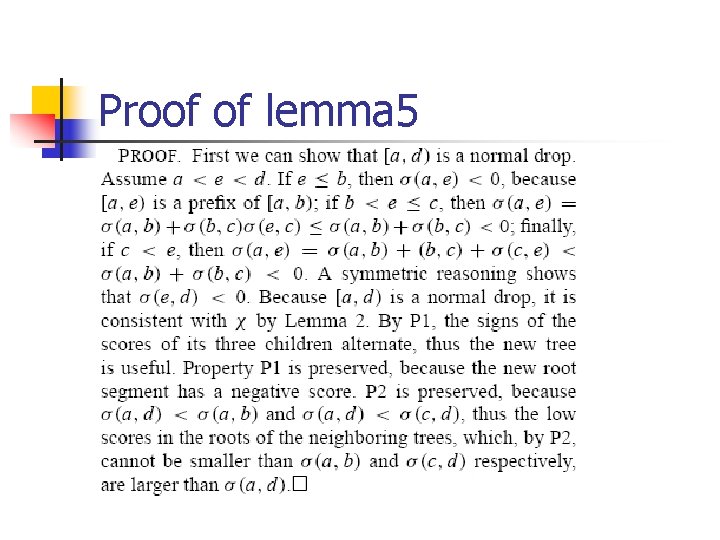 Proof of lemma 5 
