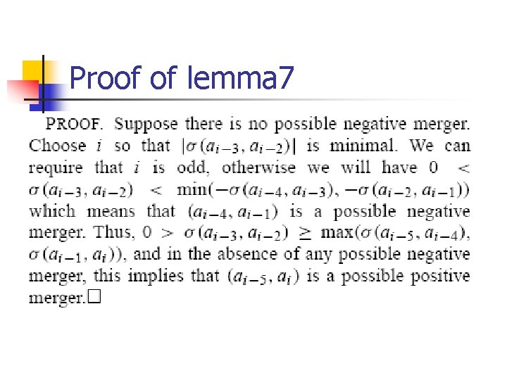 Proof of lemma 7 