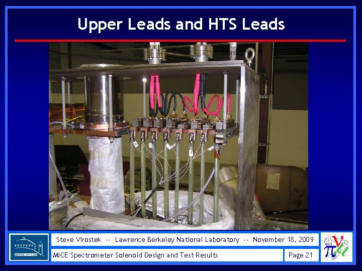 Upper Leads and HTS Leads Steve Virostek -- Lawrence Berkeley National Laboratory -- November