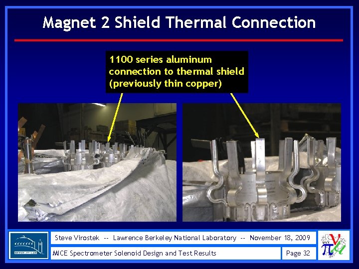 Magnet 2 Shield Thermal Connection 1100 series aluminum connection to thermal shield (previously thin