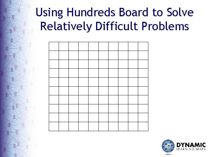Using Hundreds Board to Solve Relatively Difficult Problems 