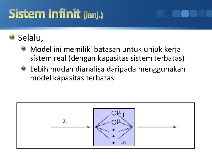 Sistem Infinit (lanj. ) Selalu, Model ini memiliki batasan untuk unjuk kerja sistem real