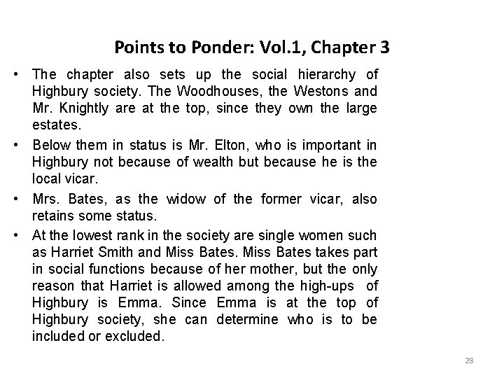 Points to Ponder: Vol. 1, Chapter 3 • The chapter also sets up the Points to Ponder: Vol. 1, Chapter 3 • The chapter also sets up the