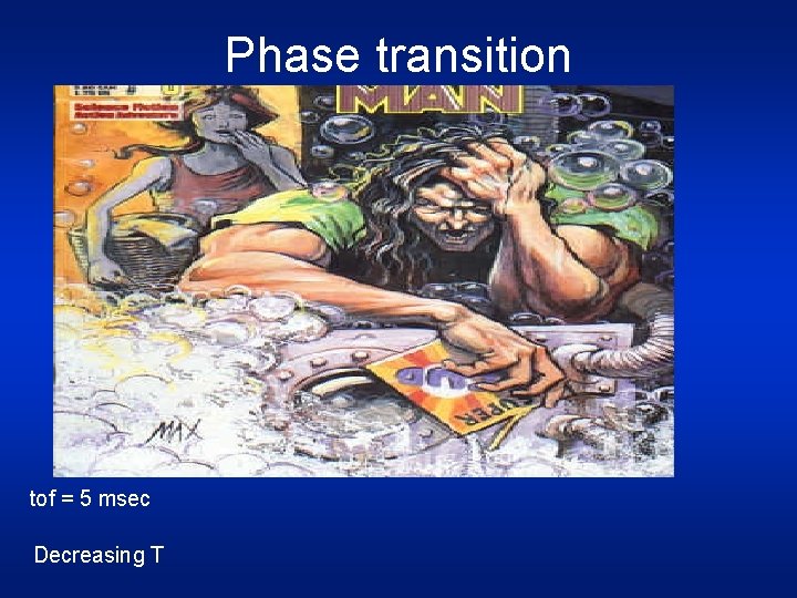 Phase transition tof = 5 msec Decreasing T 